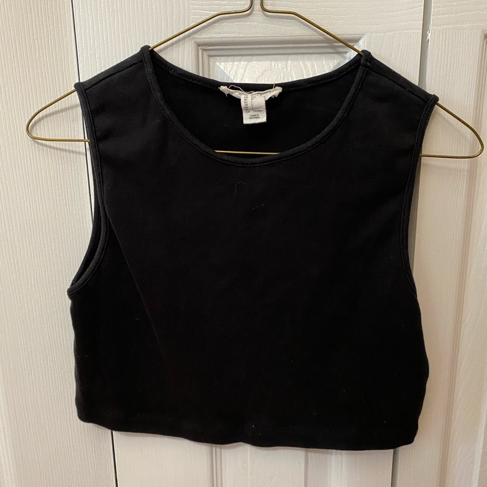 F21 Black crop top